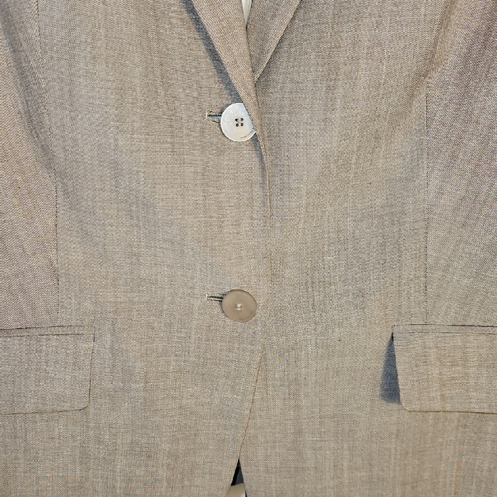 BOSS Hugo Boss Women’s Beige Virgin Wool Blend Blazer Jacket Tailored - Picture 4 of 15